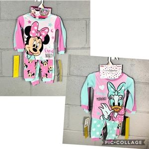 NWT. 2-Pack. Minnie & Daisy Pajama Sets. (12mo)